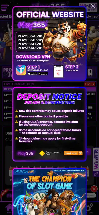 Play365 live casino tables