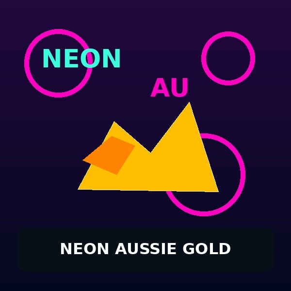 Neon Aussie Gold slot logo